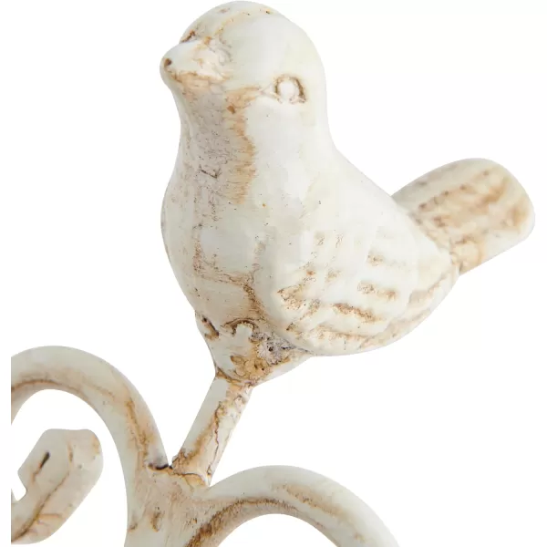 Decorative Metal Cookbook Holder with Bird in Cream Finish
