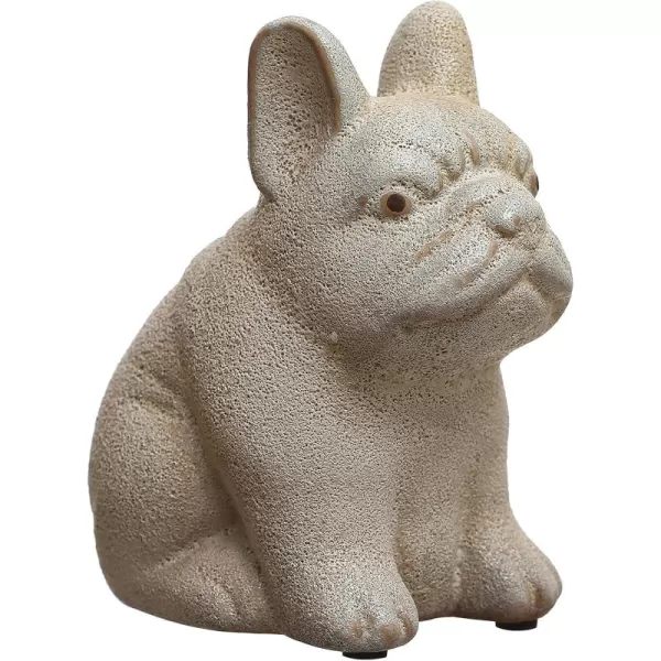 Creative CoOp 625 Inches TerraCotta French Bulldog Figurine White Accent Decor