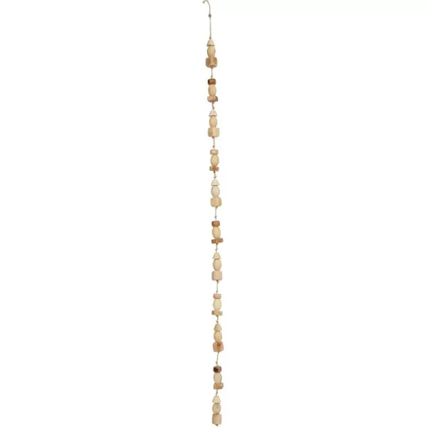 Creative CoOp 72quot L Mango Wood Bead Garland Brown
