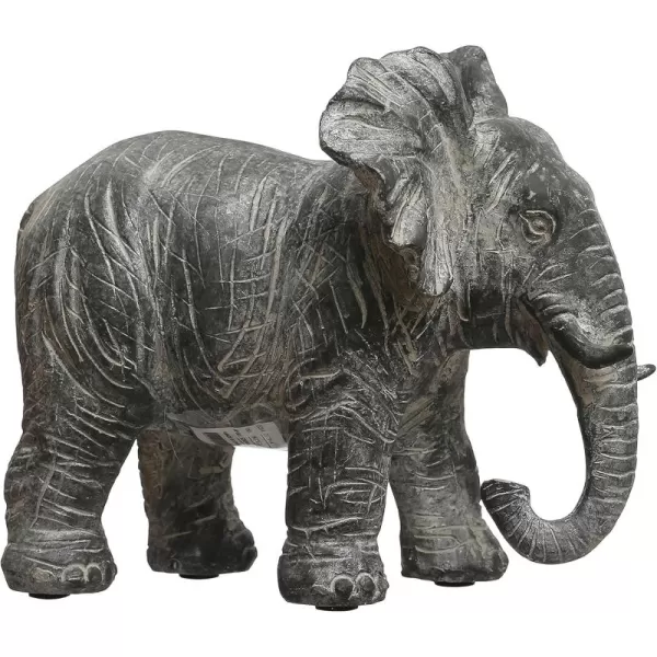 Creative CoOp 775 Inches Resin Elephant Figurine Distressed Grey Accent Decor Gray