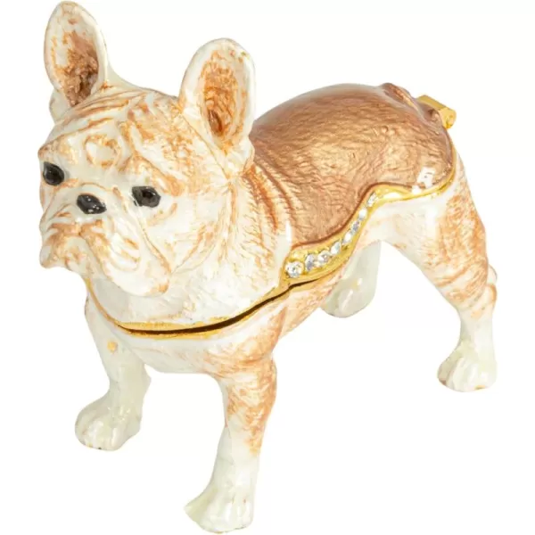 Creative CoOp Amber Jeweled Egg Trinket Box AmberFrench Bulldog