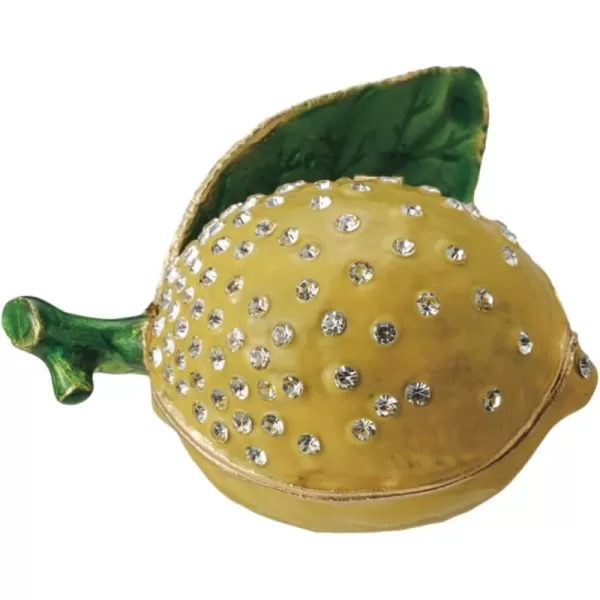 Creative CoOp Amber Jeweled Egg Trinket Box AmberJeweled Lemon