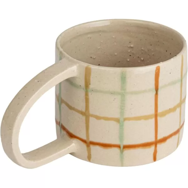 Creative CoOp Checkered Charm Stoneware Taper Holders MulticolorMug