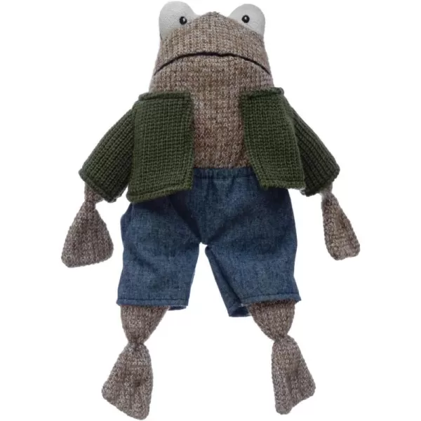 Creative CoOp Cotton Frog in Shirt and Shorts Stuffed Animal 13quot L x 5quot W x 5quot H Multicolor