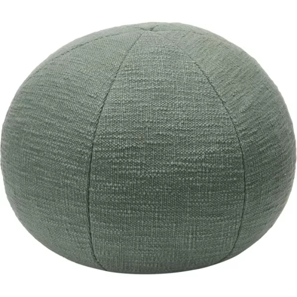 Creative CoOp Cotton Slub Orb Pillow 10quot L x 10quot W x 4quot H TangerineGreen