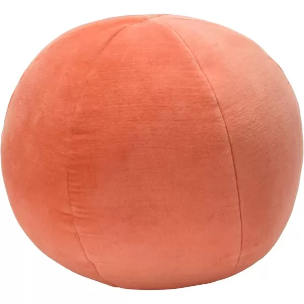 Creative CoOp Cotton Slub Orb Pillow 10quot L x 10quot W x 4quot H TangerinePink
