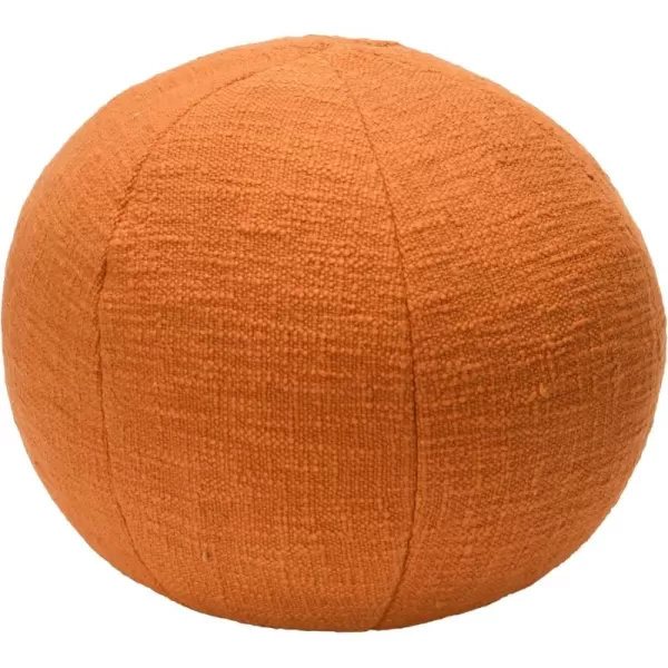 Creative CoOp Cotton Slub Orb Pillow 10quot L x 10quot W x 4quot H TangerineTangerine