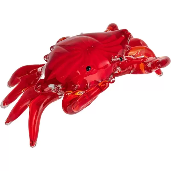 Creative CoOp Crimson Tide Art Glass Crab Red