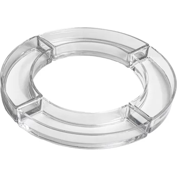 Creative CoOp Elegant Curved Glass Dish and Votive Holder Clear