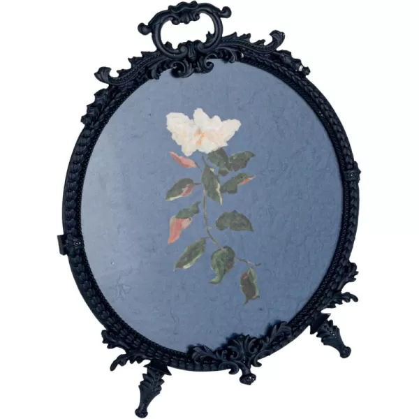 Creative CoOp Floral Elegance Pewter Frame Blue