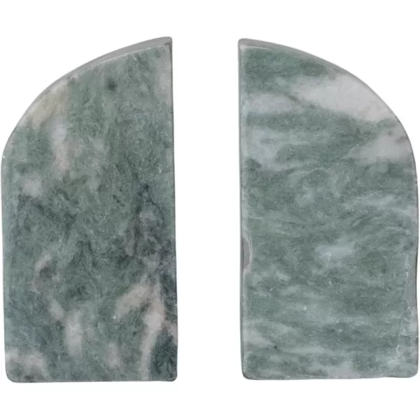 Creative CoOp Half Arch Marble Bookends Green