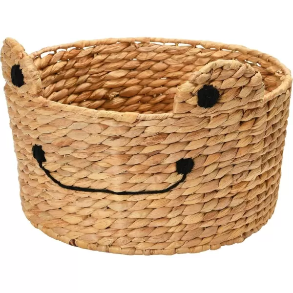 Creative CoOp HandWoven Water Hyacinth Frog Basket 15quot L x 15quot W x 11quot H Natural