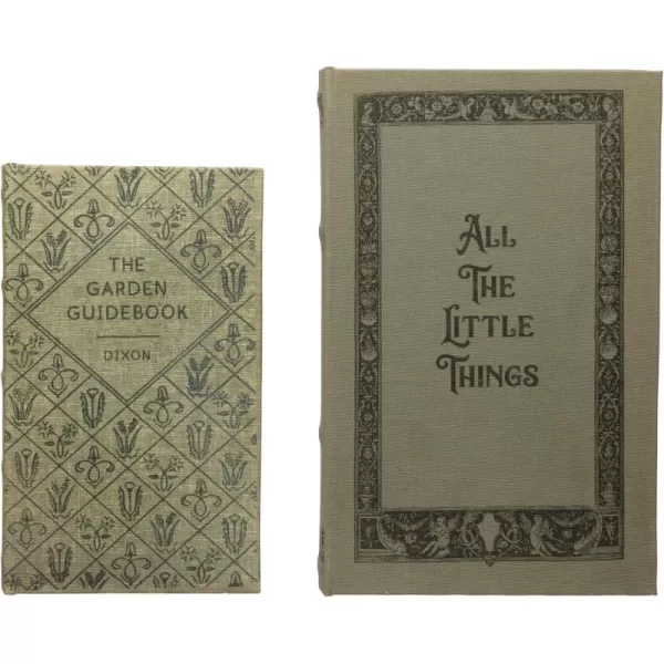 Creative CoOp MDF ampamp Canvas Book Set of 2 All The Little Things Storage Box Natural 2