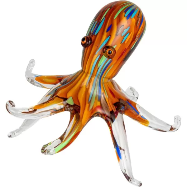 Creative CoOp Oceanic Splendor Art Glass Octopus Multicolor