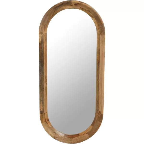 Creative CoOp Oval Wall Mirror with Mango Wood Frame
