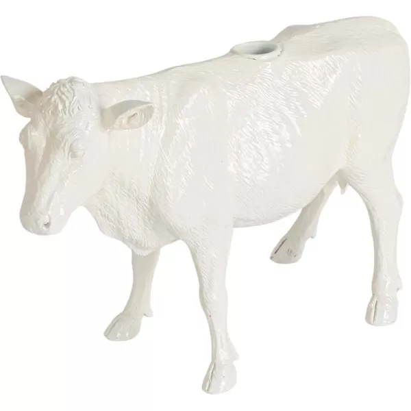 Creative CoOp Pastoral Elegance Sheep Taper Holder WhiteCow