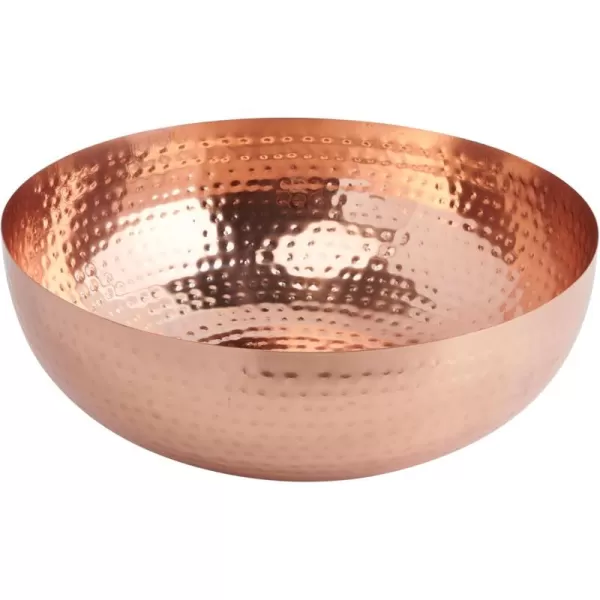 Creative CoOp Round Hammered Metal Bowl Gold Finish 14quotCopper Finish