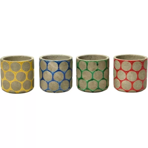 Creative CoOp TerraCotta Planter with Wax Relief DotsPrimary