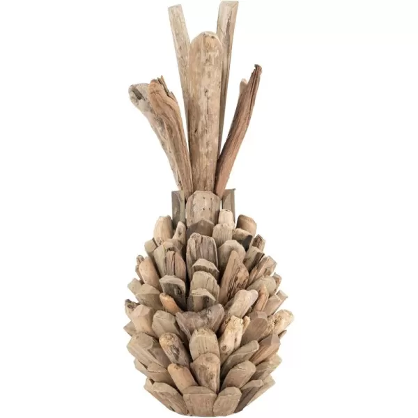 Creative Coop Pure Driftwood Pineapple Decoration Brown
