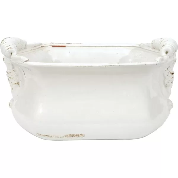 White Terracotta Cache PotWhite