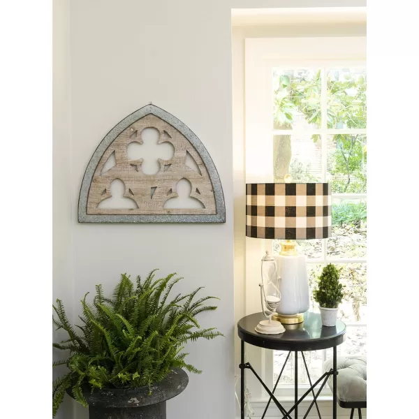 Creative CoOp 275quot Wood ampamp Metal Dcor Wall Art Silver