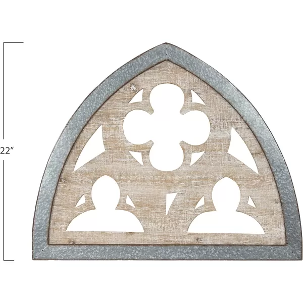 Creative CoOp 275quot Wood ampamp Metal Dcor Wall Art Silver