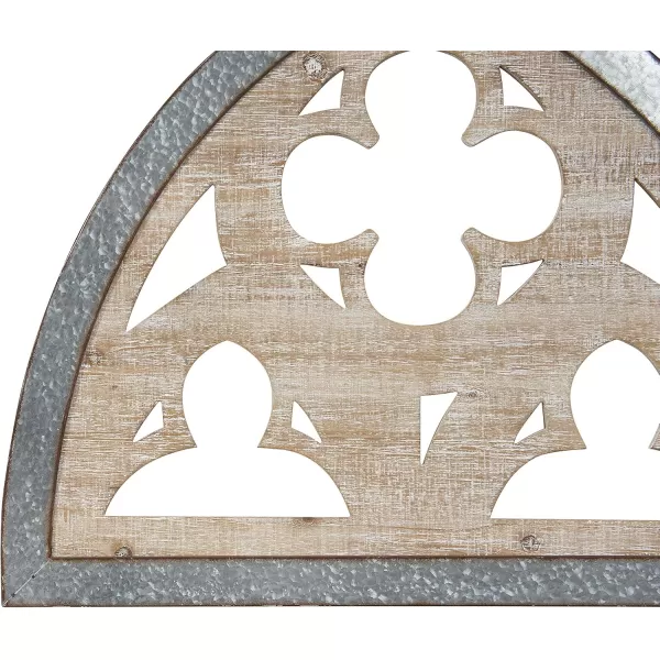 Creative CoOp 275quot Wood ampamp Metal Dcor Wall Art Silver