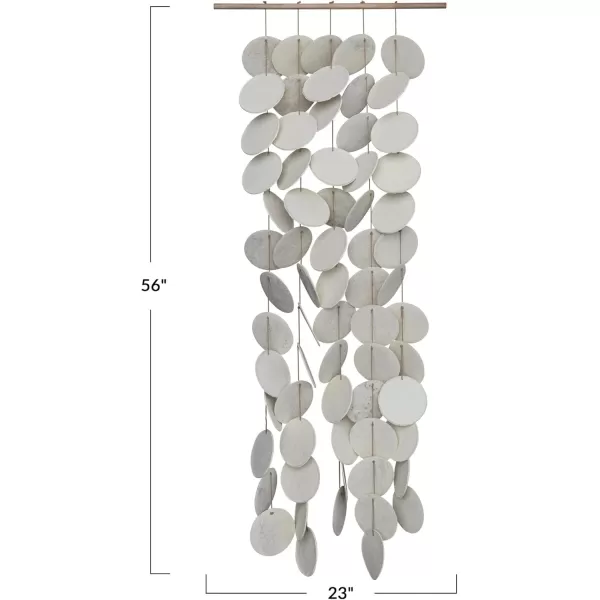 Creative CoOp 56 Inches Handmade Paper Mache Hanging Cream Wall Decor