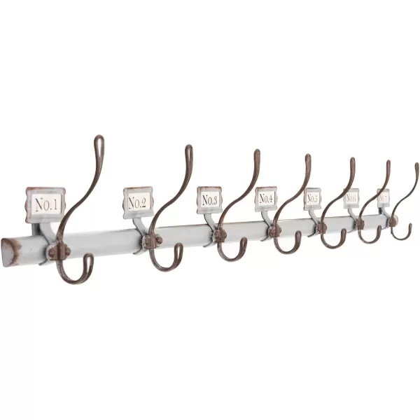 Creative CoOp 7 Numbered Wall Hooks on RodGray