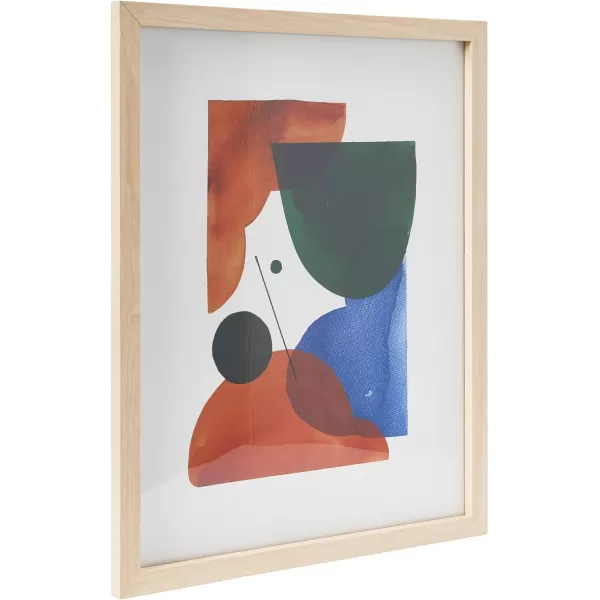 Creative CoOp Abstract Geometric Print with Solid Wood Frame and Glass CoverWall Deco 2