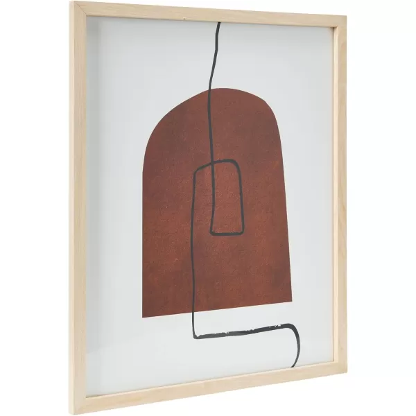 Creative CoOp Abstract Geometric Prints with Solid Wood Frame and Glass Cover Set of 2