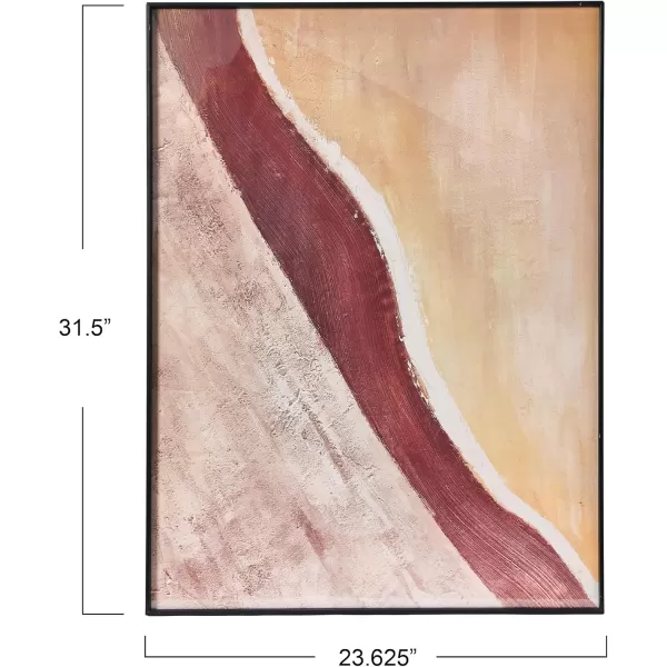 Creative CoOp Abstract Print with Black Metal Frame