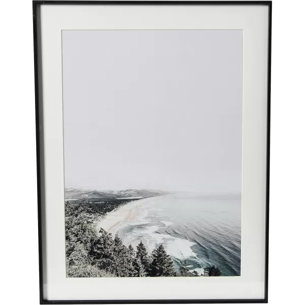 Creative CoOp Coastline Photo Print with Black Metal Frame