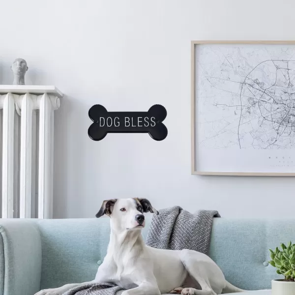 Creative CoOp Decorative Iron quotDog Blessquot Wall SignBlack