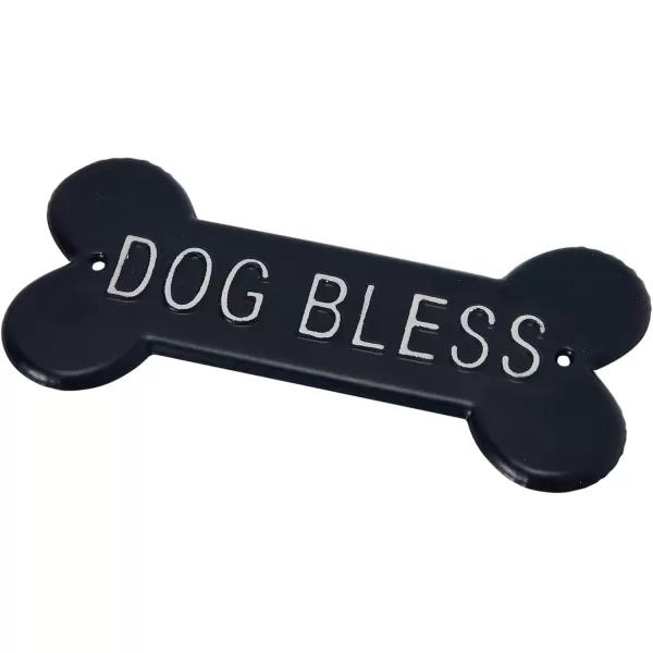 Creative CoOp Decorative Iron quotDog Blessquot Wall SignBlack
