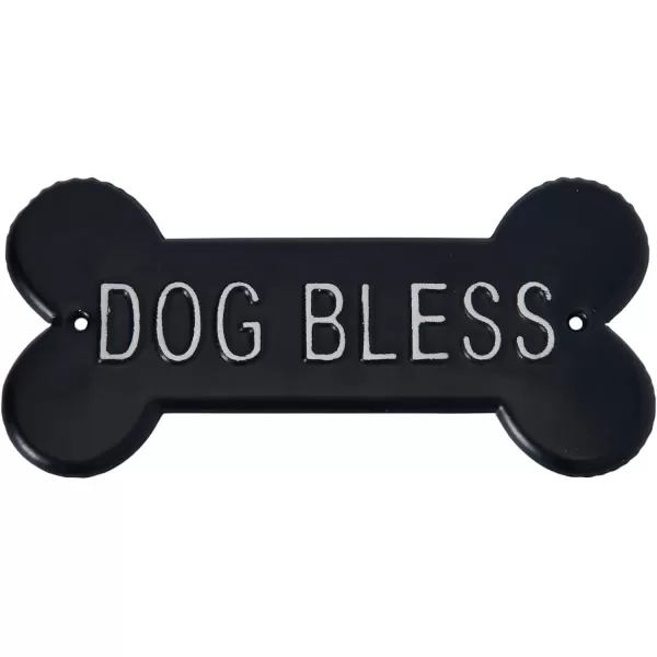 Creative CoOp Decorative Iron quotDog Blessquot Wall SignBlack