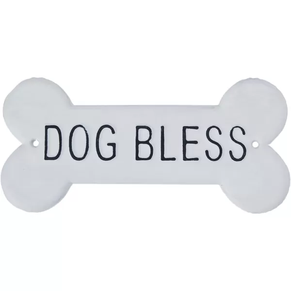 Creative CoOp Decorative Iron quotDog Blessquot Wall SignWhite