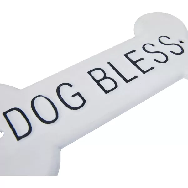 Creative CoOp Decorative Iron quotDog Blessquot Wall SignWhite