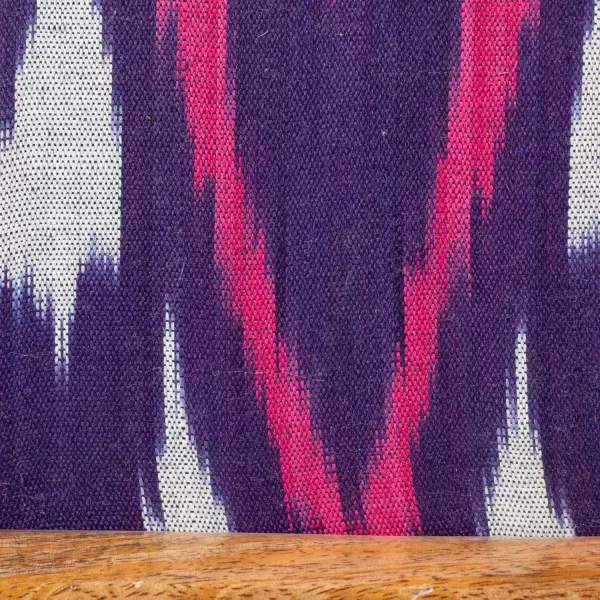 Creative CoOp Global Square Wood Ikat Fabric Multicolor Framed Wall Dcor Multi
