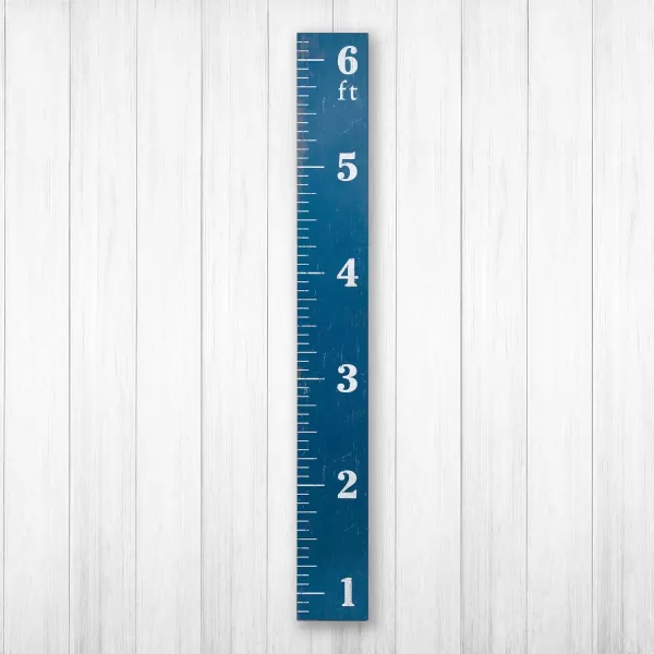 Creative CoOp Growth Chart Ruler Dcor Wall Art Pink 075quot x 6600quotBlue