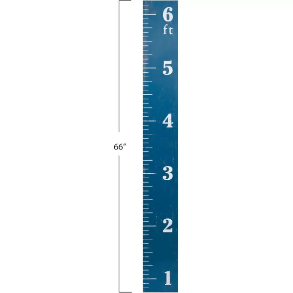 Creative CoOp Growth Chart Ruler Dcor Wall Art Pink 075quot x 6600quotBlue