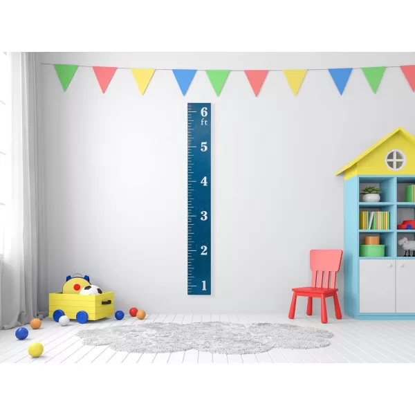 Creative CoOp Growth Chart Ruler Dcor Wall Art Pink 075quot x 6600quotBlue