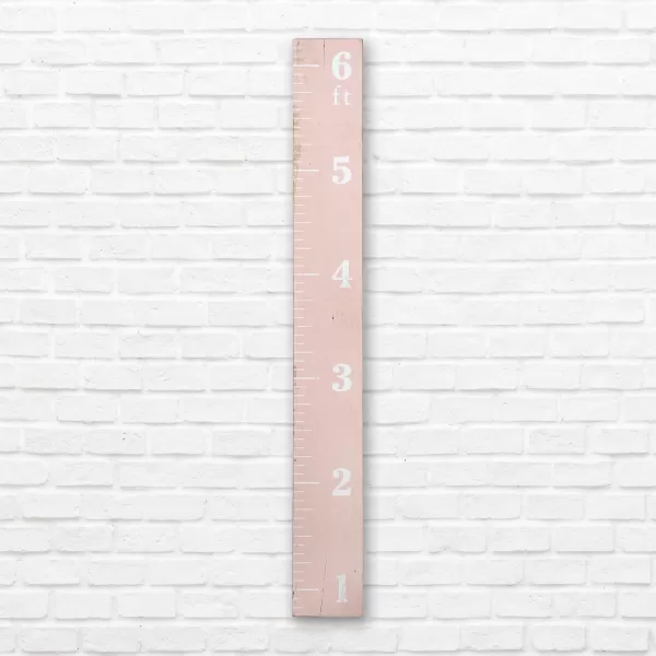Creative CoOp Growth Chart Ruler Dcor Wall Art Pink 075quot x 6600quotPink