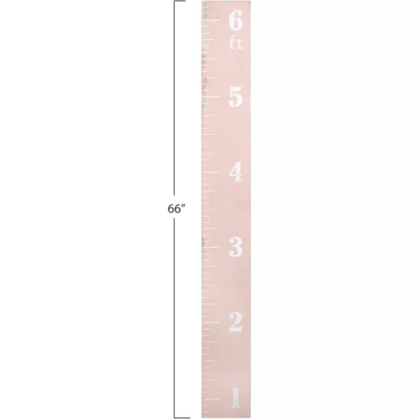 Creative CoOp Growth Chart Ruler Dcor Wall Art Pink 075quot x 6600quotPink