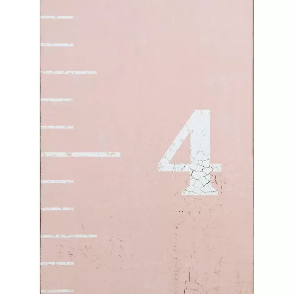 Creative CoOp Growth Chart Ruler Dcor Wall Art Pink 075quot x 6600quotPink