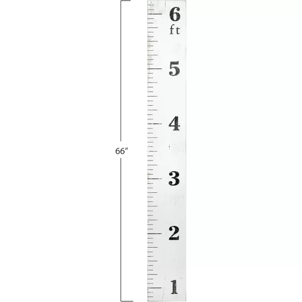 Creative CoOp Growth Chart Ruler Dcor Wall Art Pink 075quot x 6600quotWhite