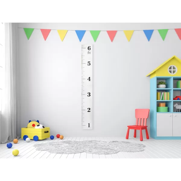 Creative CoOp Growth Chart Ruler Dcor Wall Art Pink 075quot x 6600quotWhite