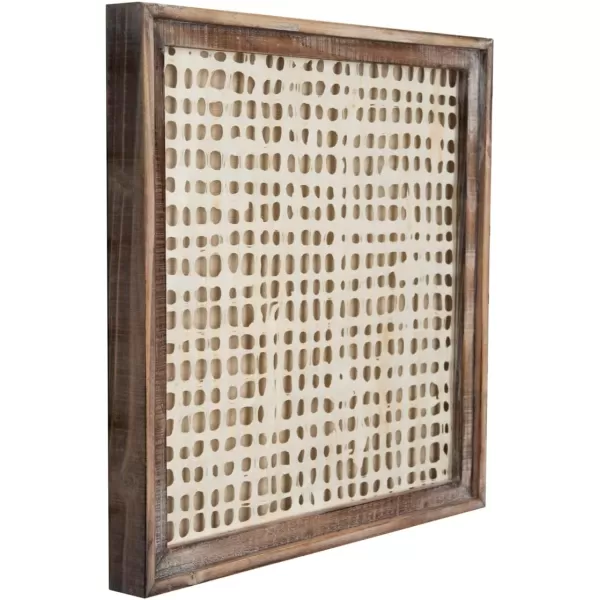 Creative CoOp Handmade Paper Wall Dcor in Wood Frame Set of 3 Styles