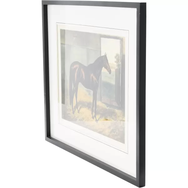 Creative CoOp Horse Print with Wood FrameBay Horse