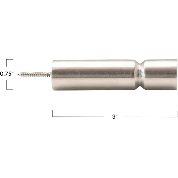 Creative CoOp Metal Hook Nickel Finish Wall Dcor